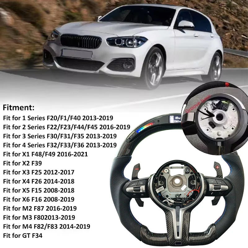 LED Carbon Fibre Steering Wheel for BMW F-Series