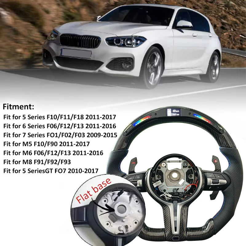 LED Carbon Fibre Steering Wheel for BMW F-Series